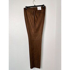NWT Lineage Dress Pants Men's Unhemmed  Brown Size 40R Pockets Polyester Blend